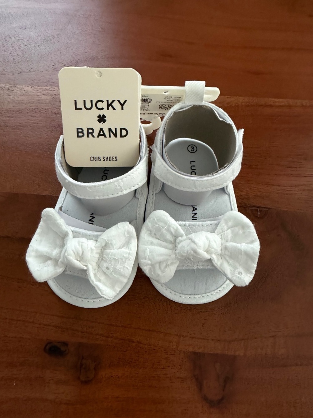 NWT Lucky Brand baby girl eyelet sandals SZ. 3